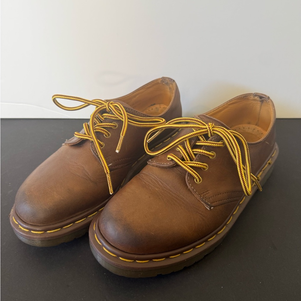 Dr. Martens Brown Leather Lace-Up Shoes